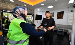 Denizli Büyükşehir berberlere penuar dağıtımına başladı