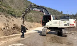 Yığılca-Yedigöller yolunda genişletme çalışmaları sürüyor