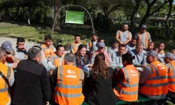 Antalya'da yeşil bayraklı parkta emek buluşması