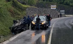 Düzce Akçakoca'da yağış kaza yaptırdı!