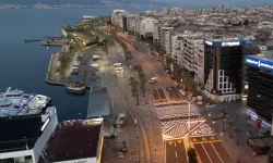 İzmir Karşıyaka'da desenli yaya platformu