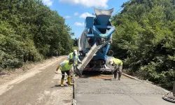 Kocaeli Gebze'de beton yol onarımı başladı