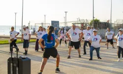 Mersin'de muhtarlarla sabah sporu