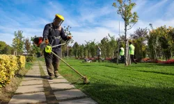 Bursa'da park ve bahçelere düzenli bakım