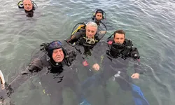 Marmara Denizi'nde deniz çayırları pinalara yakın mercek