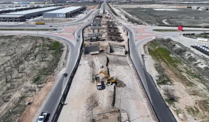 Konya'da TÜMOSAN Kavşağı'nda çalışmalar sürüyor