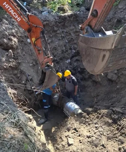 Balıkesir'de 40 yıllık içme suyu hattında bakım ve onarım