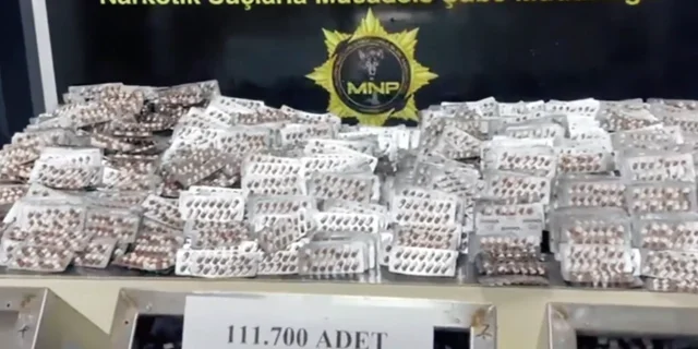 Mersin'de dev operasyon! 111 bin sentetik hap ele geçirildi
