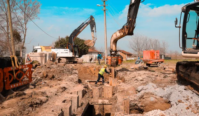 Sakarya'da 17 bin 500 metrelik atık su hattında sona doğru