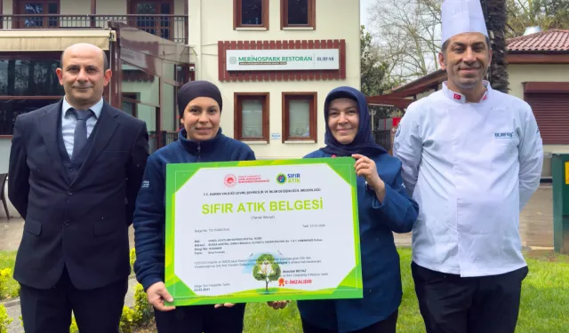 Bursa'da Merinospark Sosyal Tesisi 'Sıfır Atık Belgesi' aldı