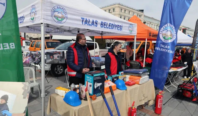 Kayseri Talas'ta depreme karşı farkındalık zamanı