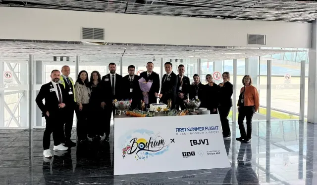 Milas-Bodrum Havalimanı sezonun ilk dış hat uçuşunu karşıladı