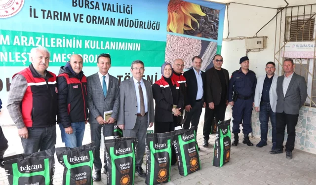 Bursa'nın üç ilçesinde ayçiçeği üretimine güçlü destek