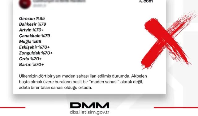 DMM: Maden sahası iddiaları gerçeği yansıtmıyor