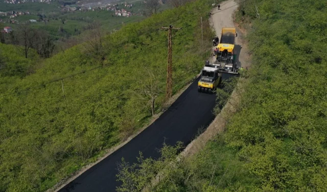 Ordu Altınordu'da grup yolu asfaltlanıyor
