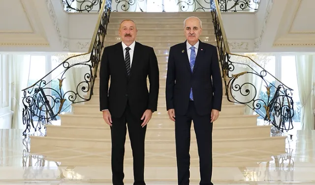 Azerbaycan Cumhurbaşkanı Aliyev, Kurtulmuş'u kabul etti