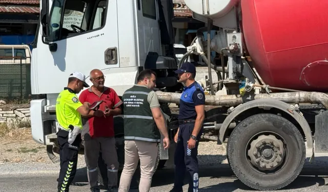 Muğla'da beton mikserlerine sıkı denetim