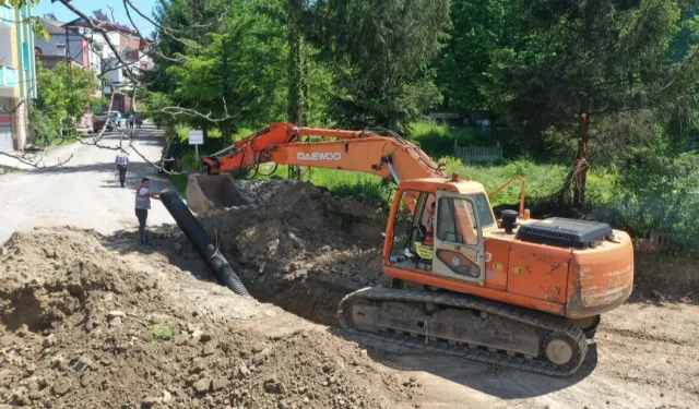 Ordu Korgan'da yağmur suyu hattı çalışması başlattı