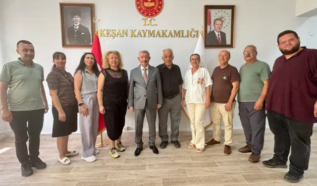 Keşan Kent Konseyi'nden Kaymakam Mercan'a ziyaret
