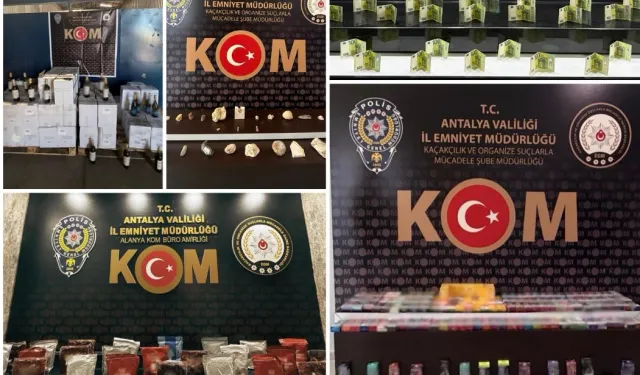 Antalya'da çok sayıda suç unsuru ele geçirildi