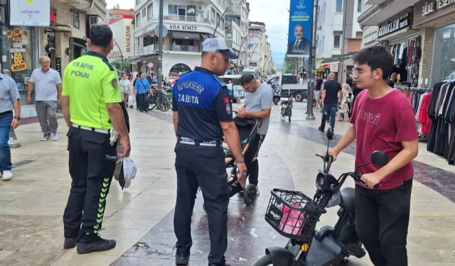 Ordu'da kapalı caddelerde sıkı denetim