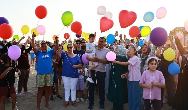 Umut balonları gökyüzüne Göktuğ için bırakıldı