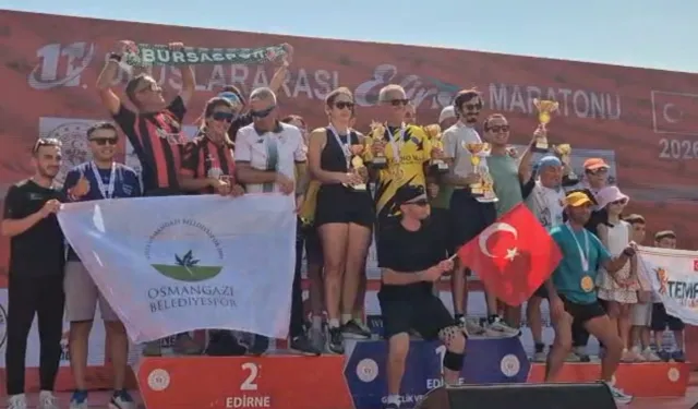 Edirne Yarı Maratonu'nda Keşan fırtınası