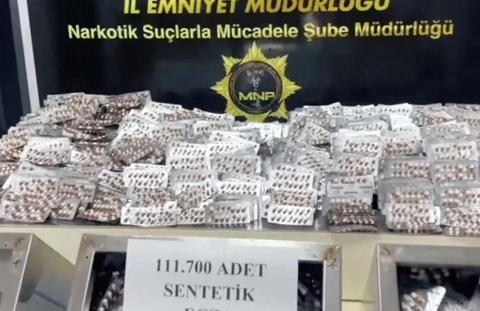 Mersin'de dev operasyon! 111 bin sentetik hap ele geçirildi