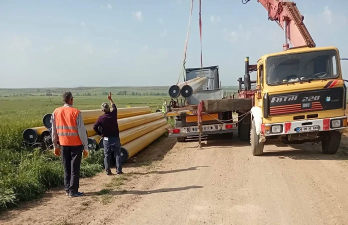 İpsala İbriktepe'de doğal gaz için ilk kazma