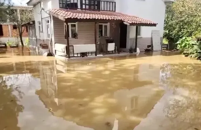 Düzce'de sağanak yağış su baskınlarına neden oldu