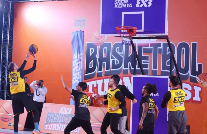 Konya'da 3x3 basketbol turnuvası heyecanı