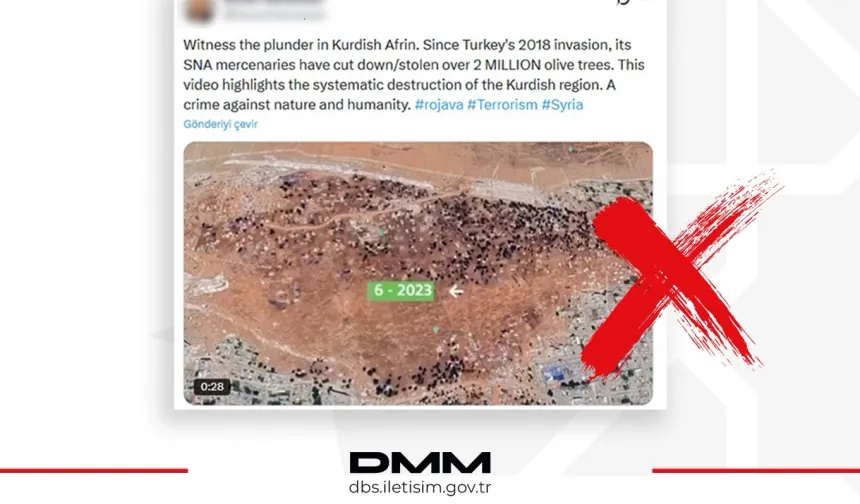 Afrin'de 2 milyon zeytin ağacı kesildi iddiasına İletişim'den yanıt