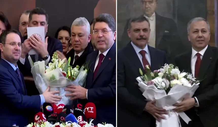 O bakanlıklarda devir teslim yapıldı