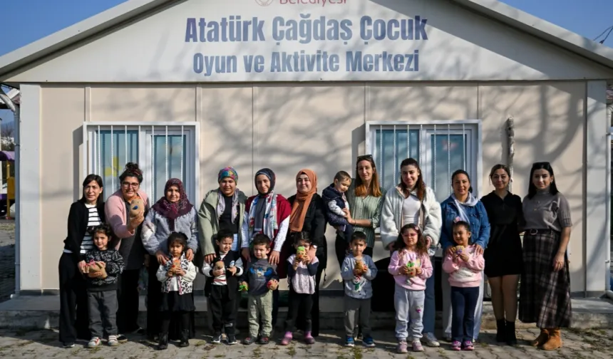 Bornovalı miniklere Çim Adam Atölyesi