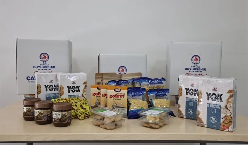 Denizli'de glütensiz gıda paketleri sahiplerine ulaştı