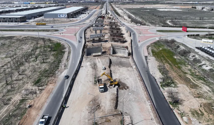 Konya'da TÜMOSAN Kavşağı'nda çalışmalar sürüyor