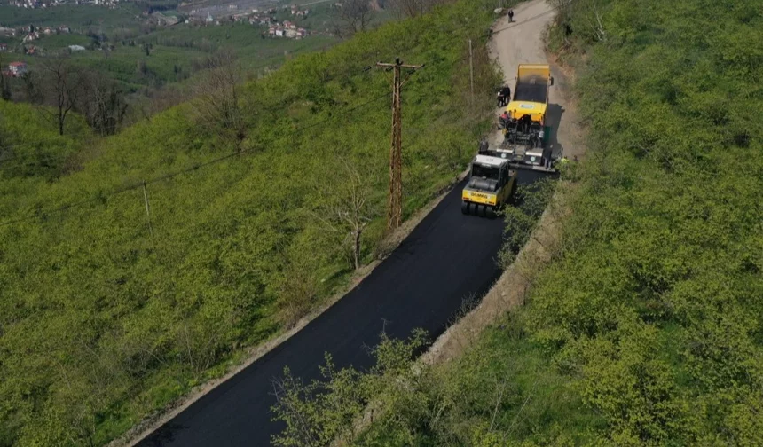 Ordu Altınordu'da grup yolu asfaltlanıyor