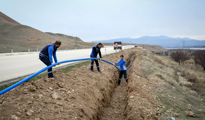 Malatya Yazıhan'da içme suyu hattı yenileniyor