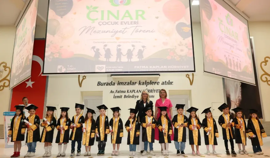 Çınar Çocuk Evlerinin minikleri mezuniyet heyecanı yaşadı