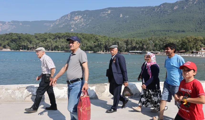 Şehit aileleri ve gaziler Muğla'nın doğal güzelliklerinde buluştu