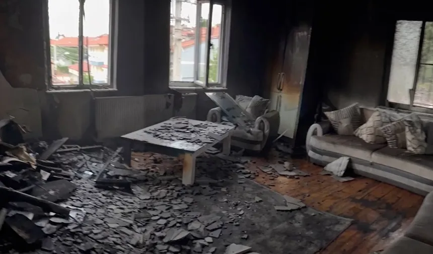 Yangında eşyaları kül olan aileye Sevgi Eli sahip çıktı