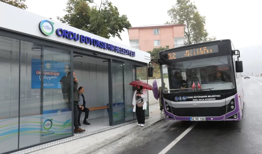 Ordu Şehir Hastanesi'ne modern durak konforu