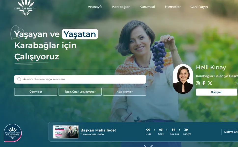 İzmir Karabağlar Belediyesi web sitesini yeniledi