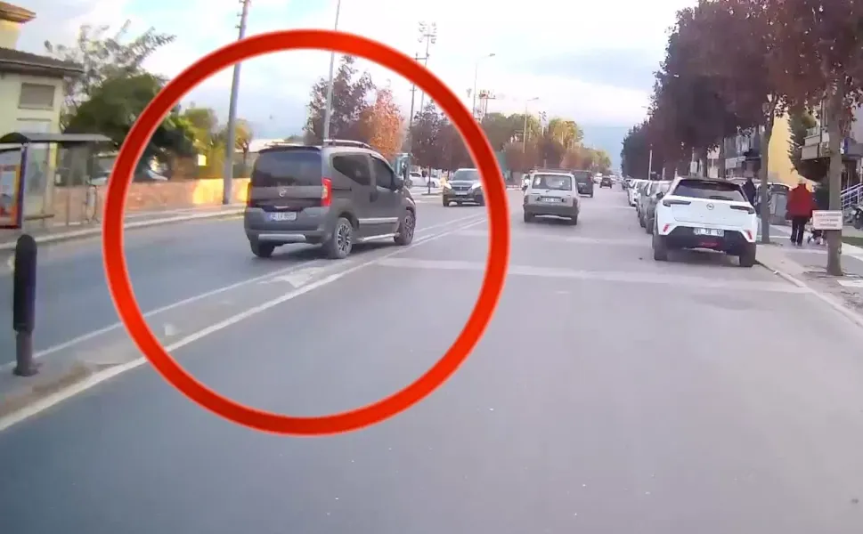 Düzce'de trafik güvenliğini tehlikeye attı